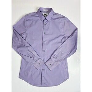Express 1MX Slim FIt Button Up Long Sleeve Shirt Purple Men's Size M - Preowned